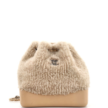 Chanel Gabrielle Backpack Shearling and Leather Small