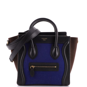 Celine Tricolor Luggage Bag Felt Nano