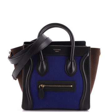 Celine Tricolor Luggage Bag Felt Nano