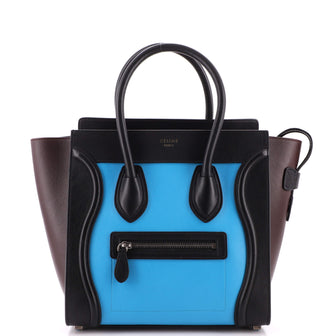 Celine Tricolor Luggage Bag Leather Micro