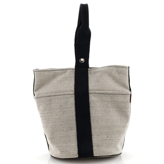 Hermes Saxo Handbag Toile MM