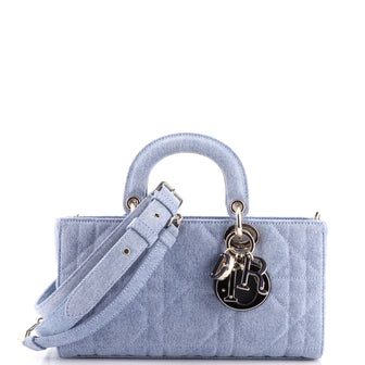 Christian Dior Lady D-Joy Bag Cannage Quilt Denim