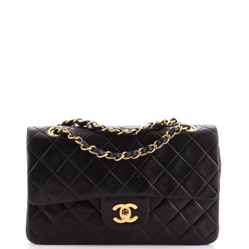 Chanel Vintage Classic Double Flap Bag Quilted Lambskin Small