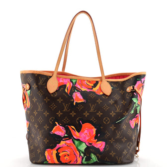 Louis Vuitton Neverfull Tote Limited Edition Monogram Roses MM