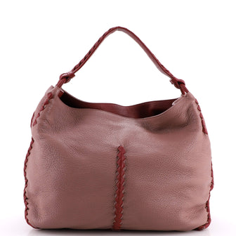 Bottega Veneta Pink Cervo Leather Loop Hobo Bag