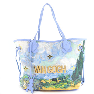 Louis Vuitton Neverfull NM Tote Limited Edition Jeff Koons Van Gogh Print Canvas MM
