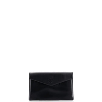 Chanel Vintage CC Envelope Clutch Embossed Leather Small