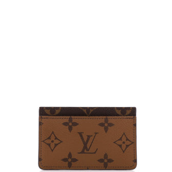 Louis Vuitton Card Holder Reverse Monogram Canvas Brown - E-SEVEN STORE