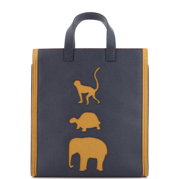 Hermes Animal Skeleton Tote Leather with Felt GM