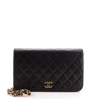 Chanel Vintage Full Flap Bag Quilted Lambskin Medium