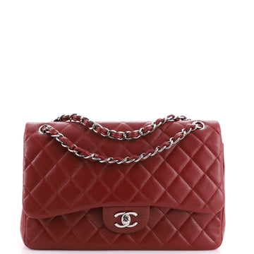 Chanel Classic Double Flap Bag Quilted Caviar Jumbo