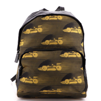 Prada Front Pocket Backpack Printed Tessuto Medium