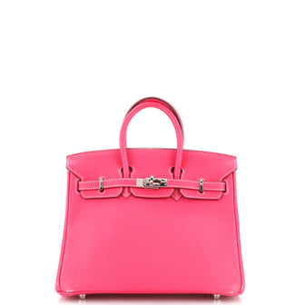Hermes Birkin Handbag Pink Epsom with Palladium Hardware 25