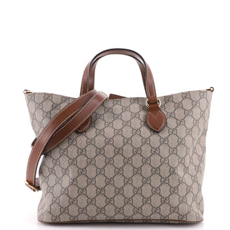 Gucci Convertible Soft Tote GG Coated Canvas Small