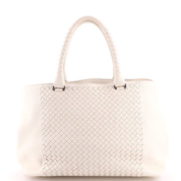 Bottega Veneta Open Tote Leather and Intrecciato Nappa Large