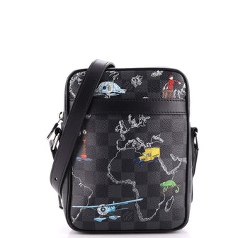 Louis Vuitton Danube Slim Bag Limited Edition Renaissance Map Damier Graphite PM