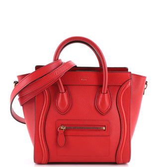 Celine Luggage Bag Grainy Leather Nano