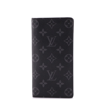 New Louis Vuitton Wallet Monogram Eclipse Black mens