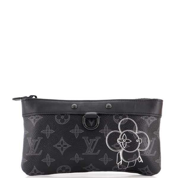 a貨Louis Vuitton M62903 Pochette Apollo 壓紋手袋牛皮黑色尺寸