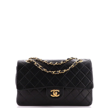 Chanel Vintage Classic Double Flap Bag Quilted Lambskin Medium