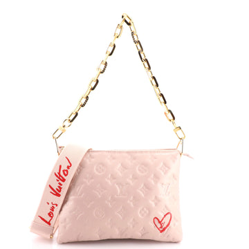 Louis Vuitton Coussin Bag Limited Edition Fall in Love Monogram Embossed Lambskin PM