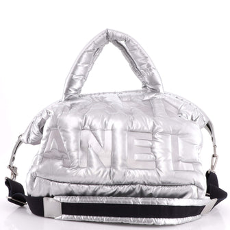 Chanel Doudoune Tote Embossed Nylon Large