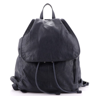 Balenciaga Expandable Classic Zip Traveler Backpack Leather Medium