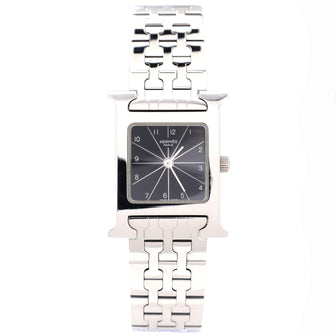 Hermes Heure H Quartz Watch Stainless Steel 21