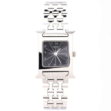 Hermes Heure H Quartz Watch Stainless Steel 21