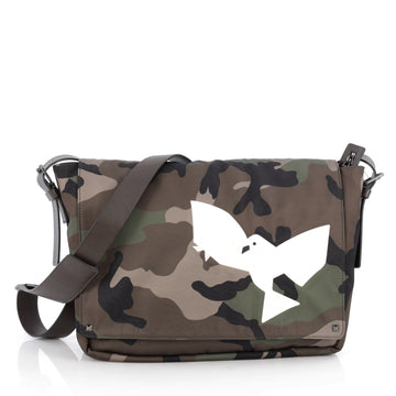 Valentino Messenger Bag Printed Camo Nylon Green 1976701