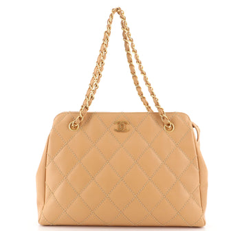 Chanel Vintage CC Chain Tote Quilted Lambskin Medium