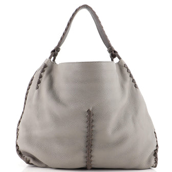 Bottega Veneta Open Hobo Cervo with Intrecciato Detail Medium