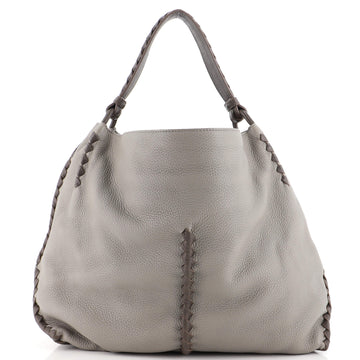 Bottega Veneta Open Hobo Cervo with Intrecciato Detail Medium