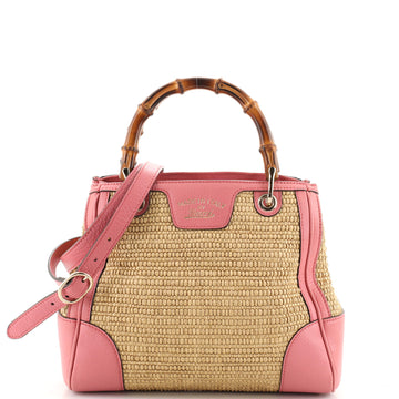 Gucci Bamboo Shopper Tote Straw Small