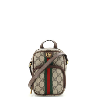 Gucci Ophidia Top Handle Crossbody Bag GG Coated Canvas Mini