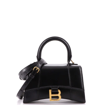 Balenciaga Hourglass Top Handle Bag Leather XS