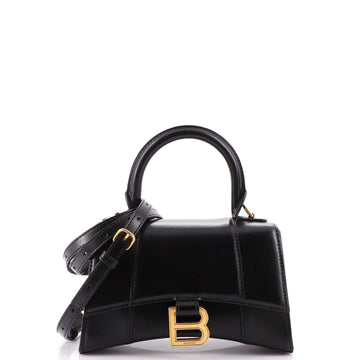 Balenciaga Hourglass Top Handle Bag Leather XS