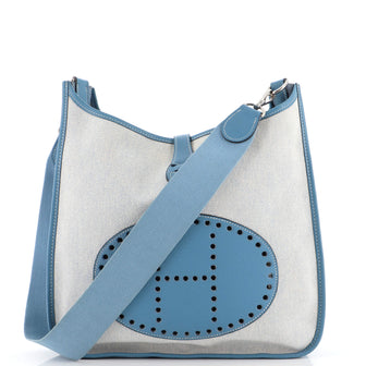 Hermes Evelyne Bag Gen I Toile and Leather GM