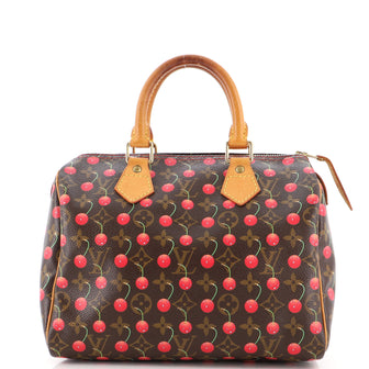 Louis Vuitton Speedy Handbag Limited Edition Monogram Cerises 25