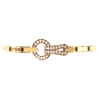 Cartier Agrafe Chain Link Bracelet 18K Yellow Gold and Diamonds