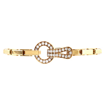 Cartier Agrafe Chain Link Bracelet 18K Yellow Gold and Diamonds