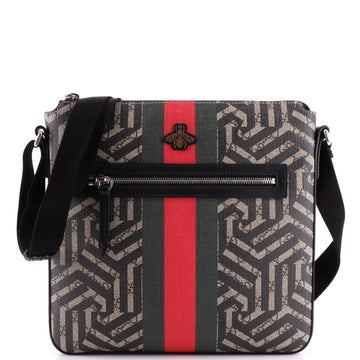 Gucci Front Zip Messenger Caleido GG Coated Canvas Medium