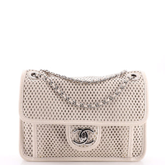 Chanel Up In The Air Flap Bag Perforated Leather Small