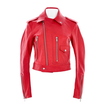 Christian Dior Women's 30 Montaigne Biker Jacket Leather
