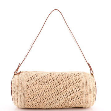 Loewe Paula's Ibiza Bracelet Pouch Raffia with Leather