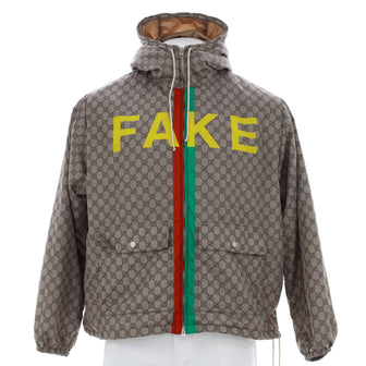 Gucci Men's Fake/Not Windbreaker Printed GG Polyamide