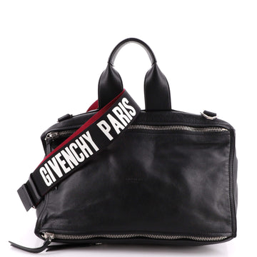 Givenchy Logo Strap Pandora Messenger Bag Leather Large