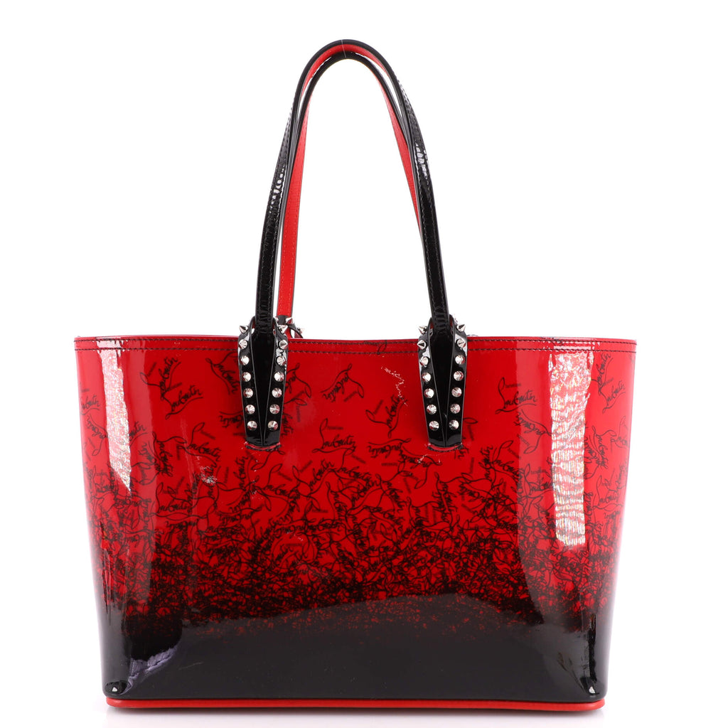 Christian Louboutin Cabata East West Tote Printed Patent Small Black 2268252