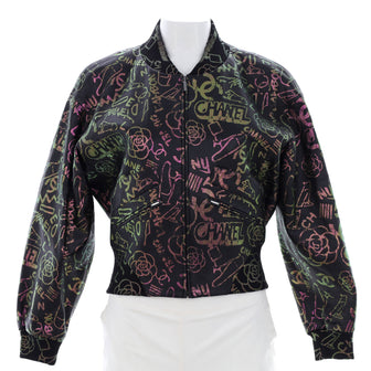 Chanel Women's Paris-New York Graffiti Jacket Printed Leather