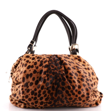 Christian Louboutin Shoulder Bag Printed Calf Hair and Leather